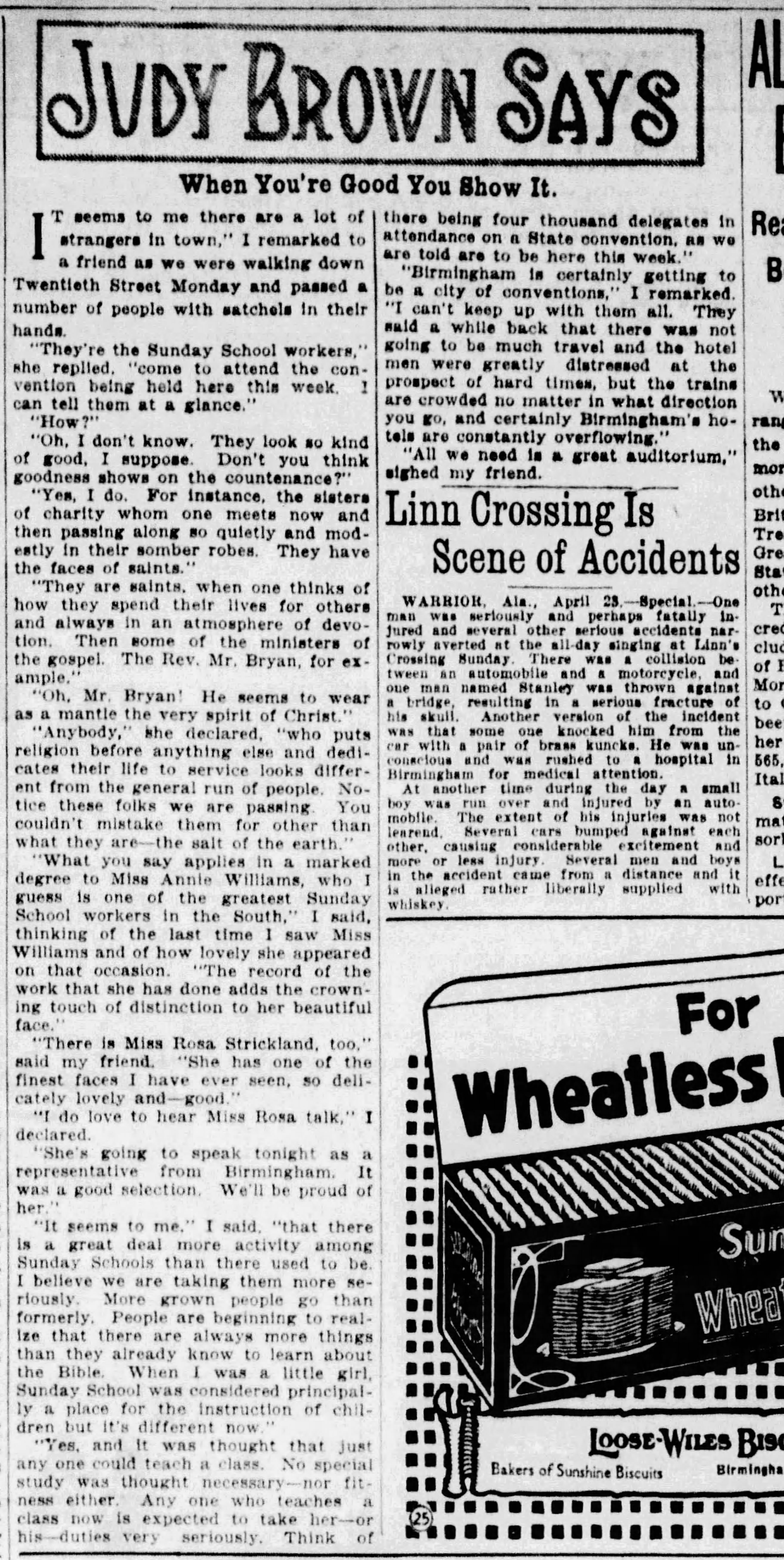 Judy Brown Says: When You're Good You Show It